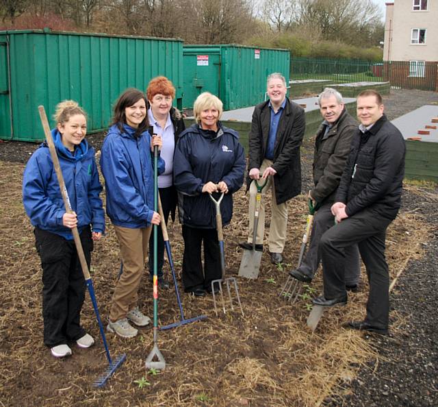 Gemma Russell, Joanna Fullman, Julie Finigan, Chris Woodruff, Councillor Dale Mulgrew, Councillor Richard Farnell, Phil Treaton 