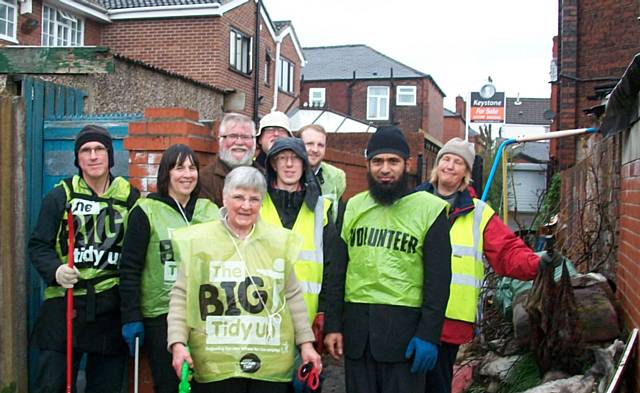 REAG members, Councillors Terry Linden, Mohammed Zaman, Centre Manager of the Deeplish Community Centre and Chair of Milkstone and Deeplish Area Forum, Sohail Ahmed and local student Adam Davies