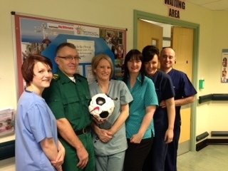 Mark Anderson (second left), with staff members of the CAU at Rochdale Infirmary

