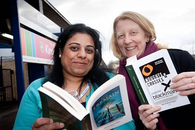 The World Book Night team at Rochdale train station