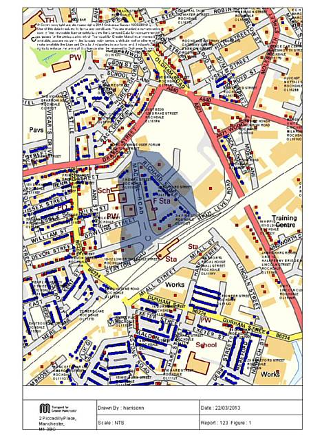 Map of the drop area