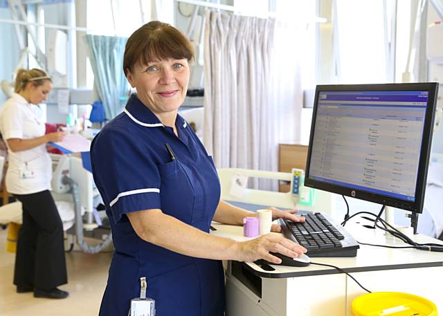 Ward Sister Linda Hogan on Ward F7, Respiratory ward at The Royal Oldham Hospital