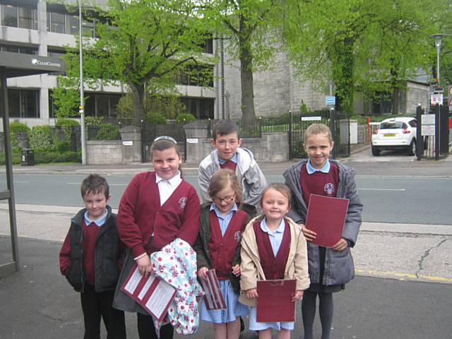 The Eco-School Council, St John with St Michael CE Primary School ready for the Lancashire Chairman’s Challenge 2013