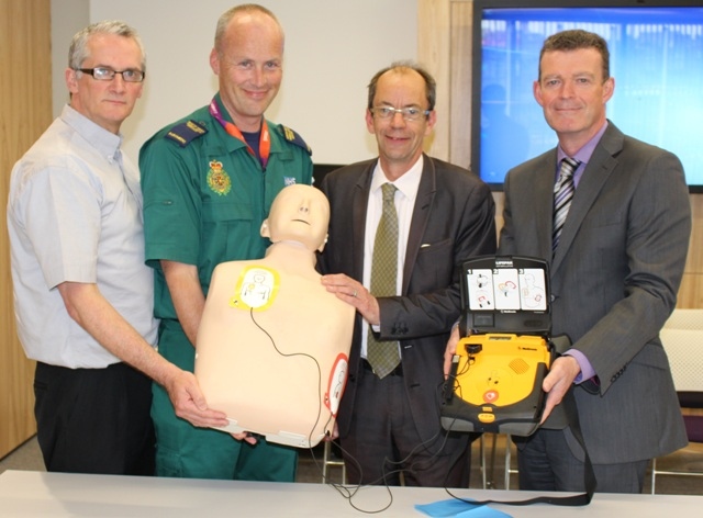 North West Ambulance Service (NWAS) donated two defibrillators to Number One Riverside