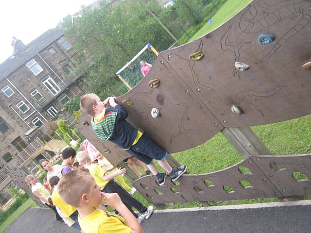 The Climbing wall - part of the obsticle course