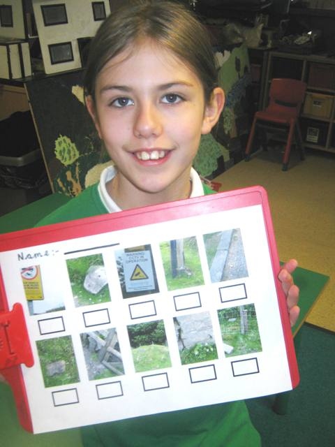 Megan from Green Team with her Treasure Map sheet