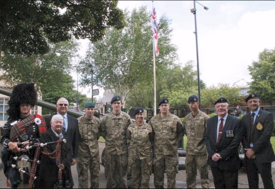 Armed Forces Day Flags raised in all Townships in the Borough and flown at half mast in rememberence of Drummer Lee Rigby
