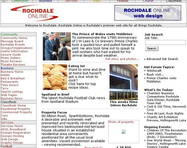 Rochdale Online Home Page November 2003