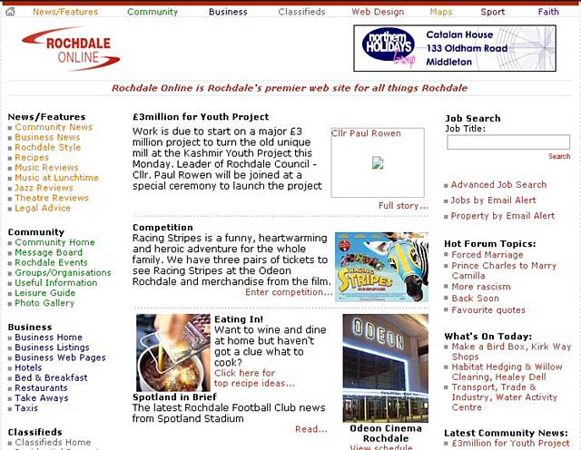 Rochdale Online Home Page February 2005