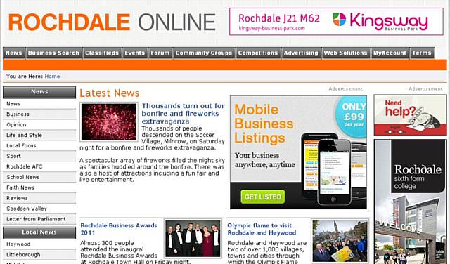 Rochdale Online Home Page November 2011