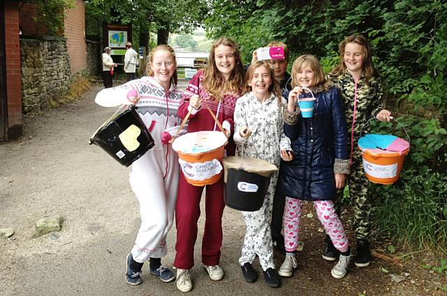 Hollingworth Business and Enterprise College 'Onesie Walk' around Hollingworth Lake for Cancer Research