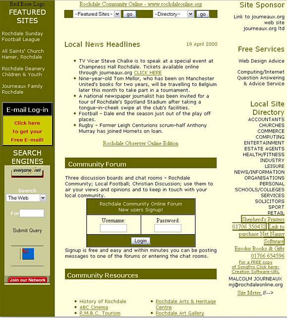 Rochdale Online April 2000