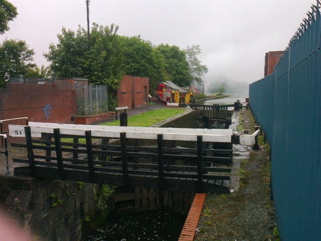 Smoke is billowing over Castleton tonight (27/6/13) as the old engineering firm W.R Anderton building, Maltings Lane, near Castleton railway station is on fire