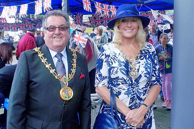 Mayor Peter Rush and Mayoress Monica Rush at the Heywood 1940s weekend