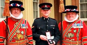 Lance Corporal Stephen Shaw with his Military Cross