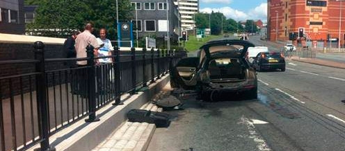 Car on fire on St Mary’s Gate