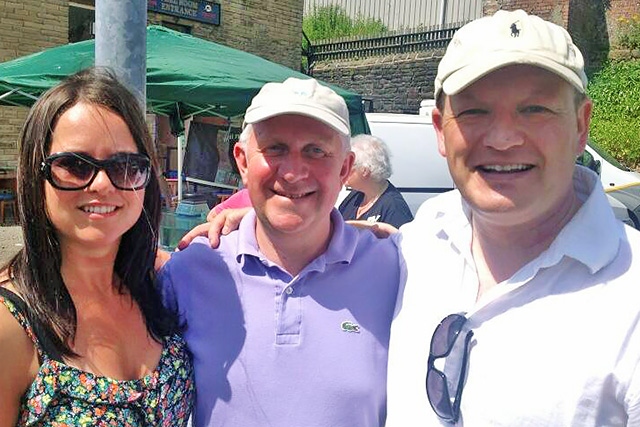 Councillor Karen Danczuk, Councillor Ashley Dearnley and MP Simon Danczuk enjoying Littleborough Farmer's Market