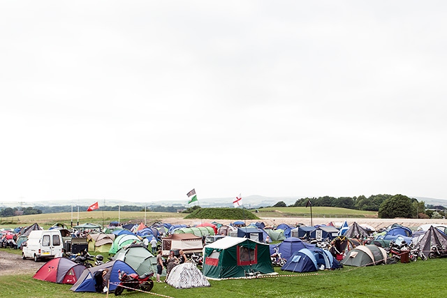 MT Heads MCC bikers rally<br />The camp site at Mayfield Sports Centre