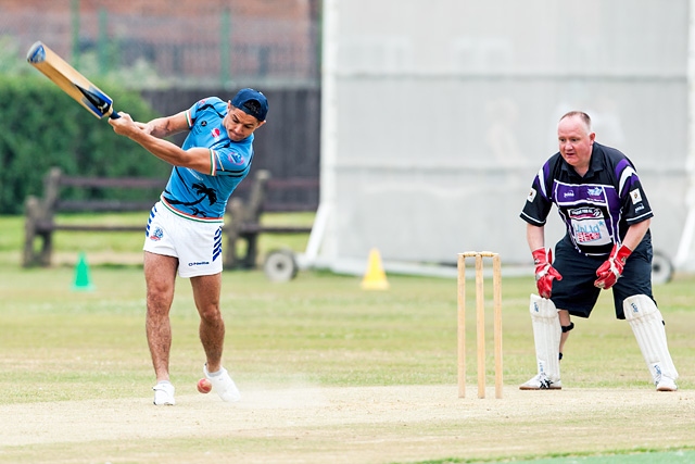 Rochdale Hornets players v 'The Swarm' - Hornets' supporters