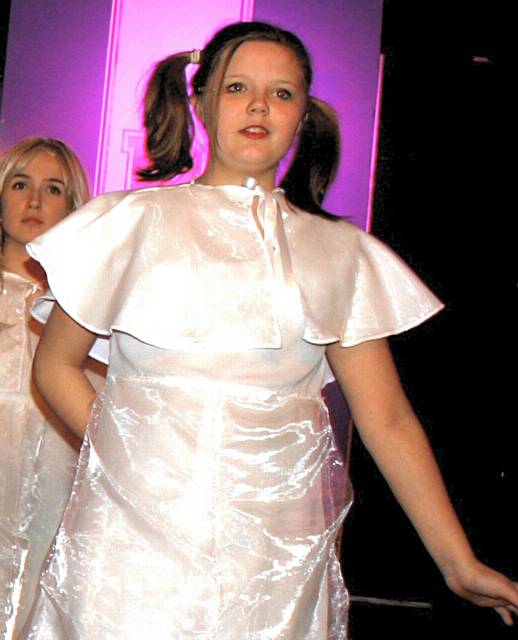 Louise Rigg, Year 9, who is taking part in the programme, in the school production of Grease
