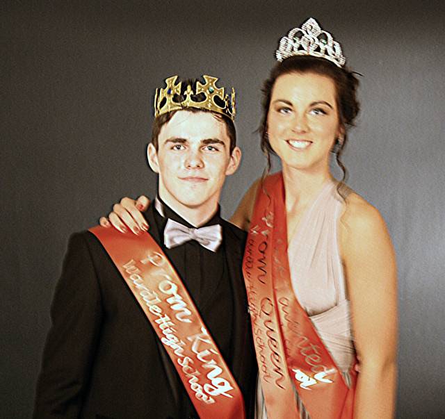 Prom King Manson Gillwith and Prom Queen Megan Greenwood