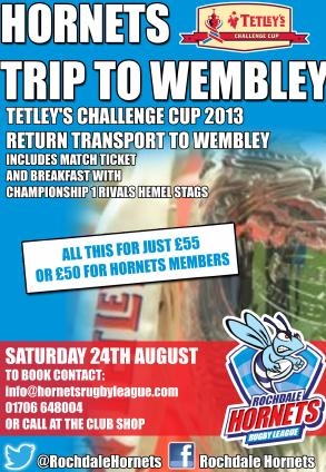 Hornets trip to Wembley for the Tetleys Challenge Cup Final