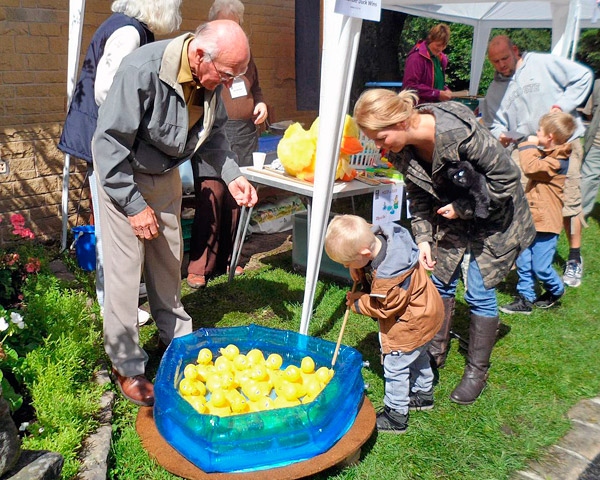 Huck-a-duck at the Charity Fete