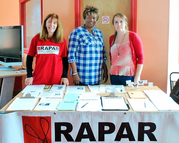 Rapar volunteers with Abiola, Olayinka's mother