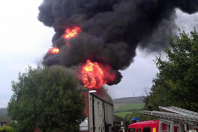 Fire on Ebor Street, Littleborough