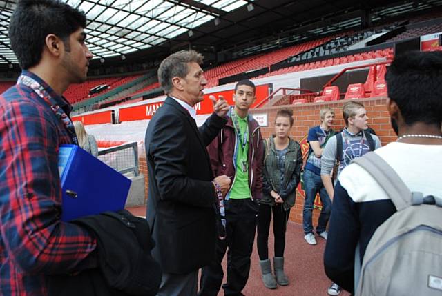 Rochdale Sixth Form College students at Old Trafford