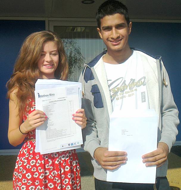 Georgina Healey & Ahmad Arien celebrate their results 