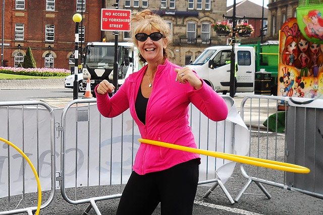 Feel Good Festival - Michelle Matthews does the hula hoop