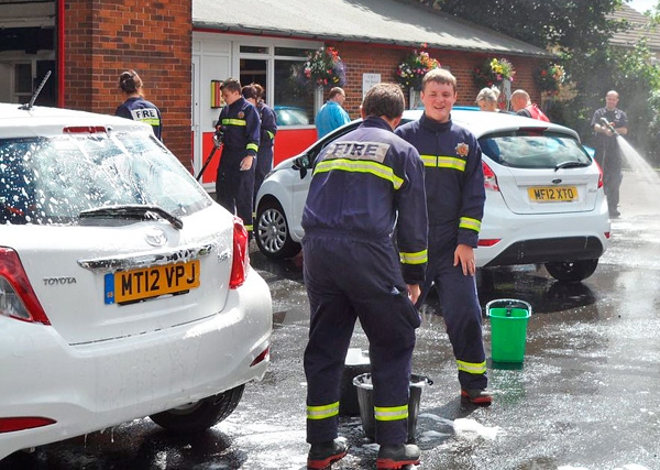 Littleborough Fire Station charity car wash