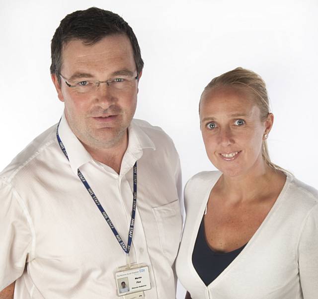 Martin Fox and Lisa Smith, vascular nurse specialist