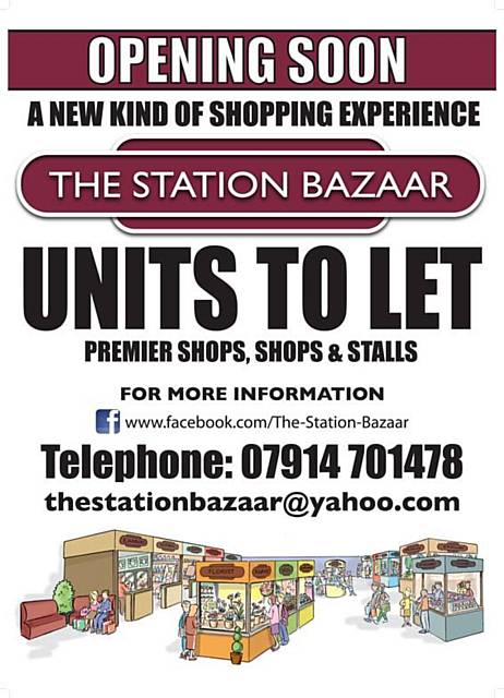 Station Bazaar - small stalls and partition areas for traders, ideal for barbers, hairdressers, tailor or sweet shops