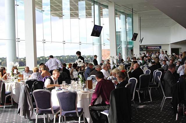 The entire workforce of Hanson Springs along with their partners at York races