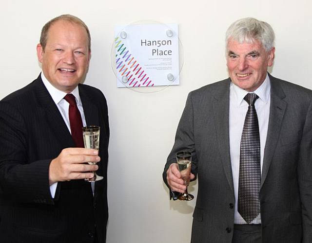 Simon Danczuk and Malcolm Hanson at the Company’s 50th Anniversary, and the naming of it’s new facility at Gorrell’s Way 