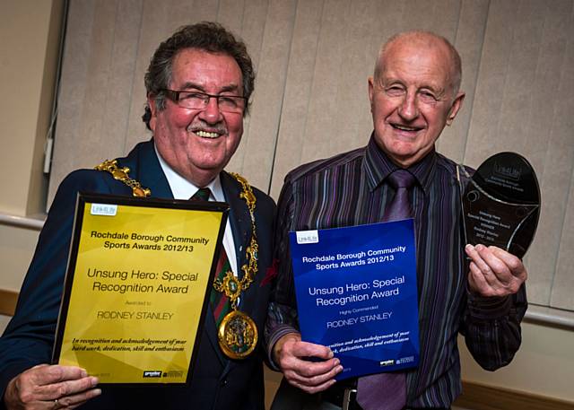 Rodney Stanley, Unsung Hero - award presented by Mayor Peter Rush