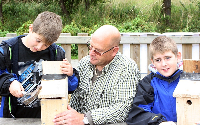 Charlie Taylor-Holmes, Jim Taylor (Friends of Hollingworth Lake) and Tom Taylor-Holmes