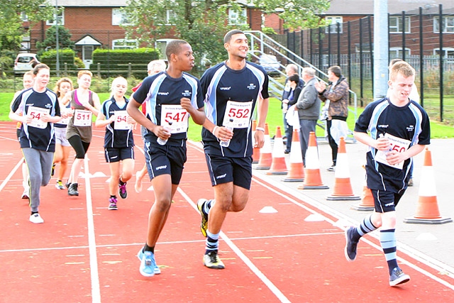 Runners in the 5K race