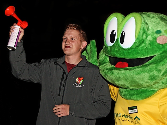 Coronation Street actor Sam Aston starts the Springhill Hospice Midnight Walk 