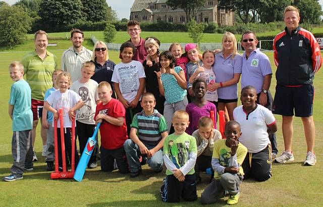 Cricket Coaching for children from Lower Falinge at Thornham Cricket Club