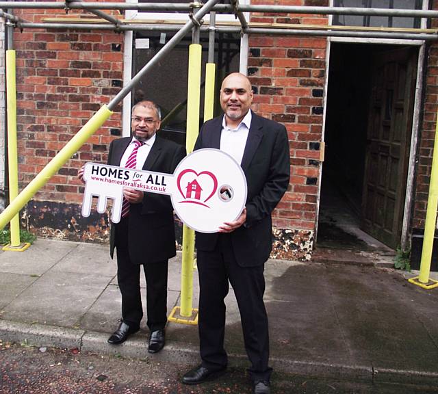 Councillor Sultan Ali, Cabinet Member for Housing at Rochdale Borough Council, with Mushtaq Khan, Director of Aksa Homes