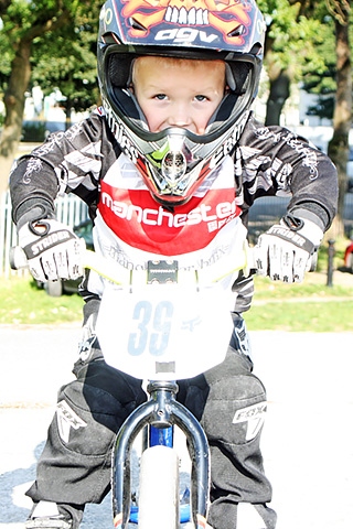 Josh Slater on his balance bike