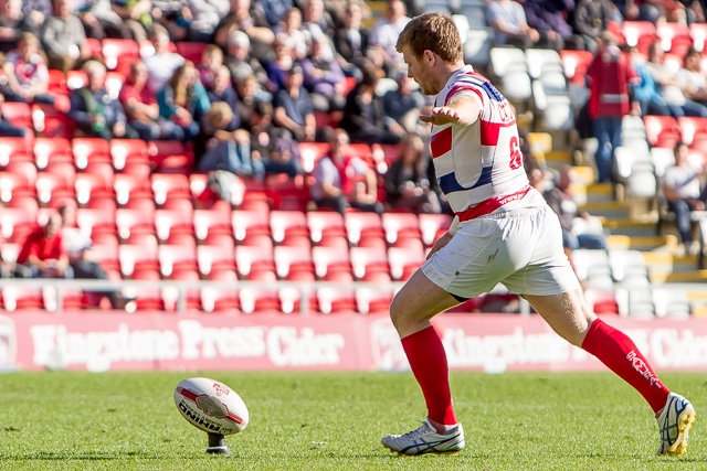 Paul Crook conversion<br />Oldham Roughyeds v Rochdale Hornets<br /> Championship One Final