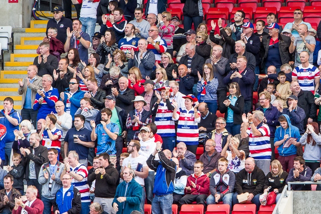 Hornets supporters<br />Oldham Roughyeds v Rochdale Hornets<br /> Championship One Final