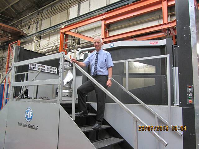 Peter Gaskell is pictured with the new Toyoda machining centre which is revolutionising production
