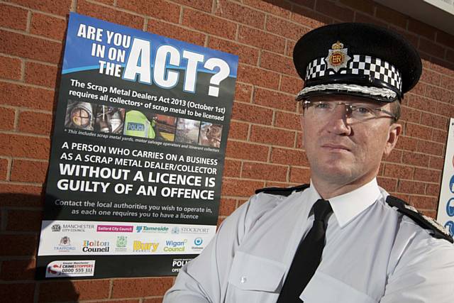 Greater Manchester Police’s Deputy Chief Constable Ian Hopkins - all scrap metal dealers must obtain a licence from each local authority where they operate 
 