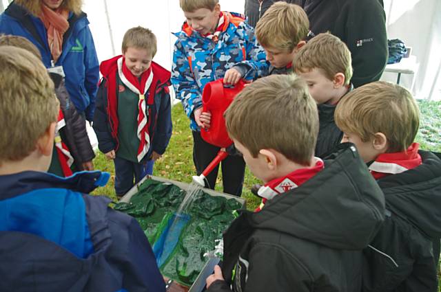 Cubs, Scouts and Explorers from across the Rochdale borough take part in a day of flood awareness activities