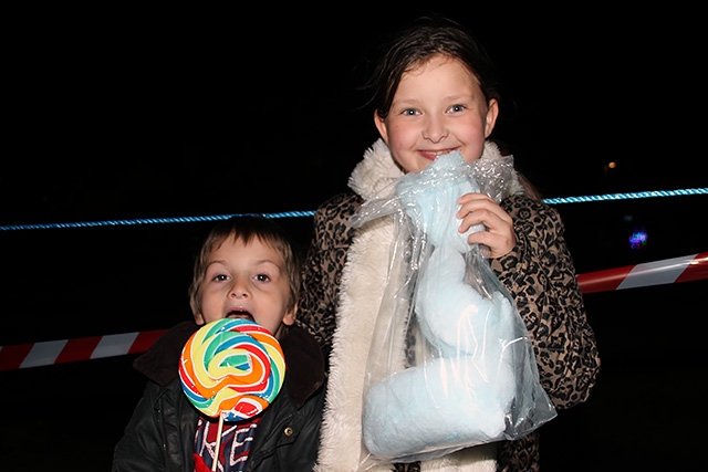 Joshua and Megan Hall at the Cronkeyshaw Common Bonfire and Firework Display